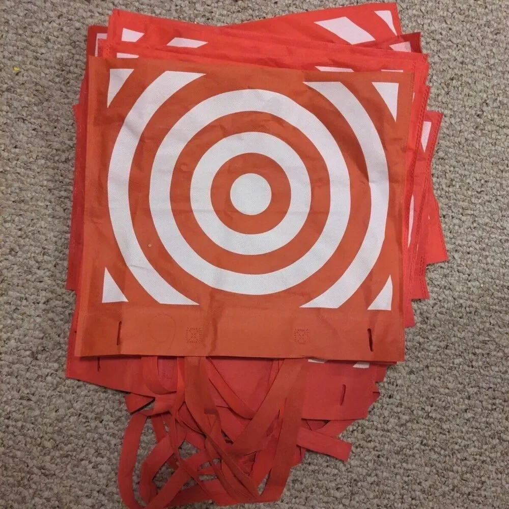 Lot of 12 Target RED LOGO Reusable Grocery Supermarket Shopping Bag Totes